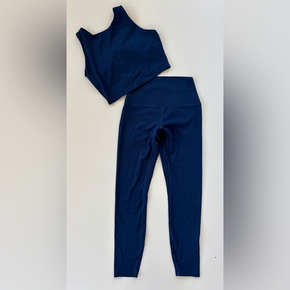 CRZ Yoga Women's French Navy Blue YOGA Set, Tank Leggings LOT OF TWO Size XS - Picture 1 of 14